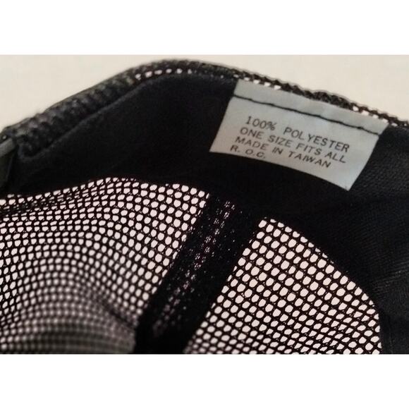Vintage Las Vegas Snapback Hat Black Gold Mesh Trucker Cap Roped Made In Taiwan - Picture 7 of 7